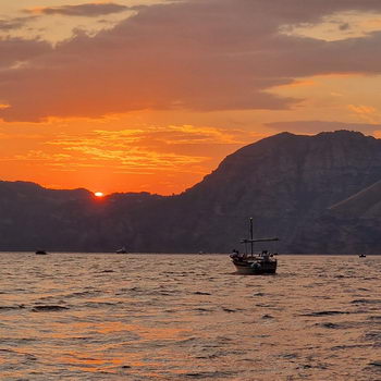 sunset from the boat